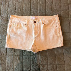 Women's Yellow Denim Shorts